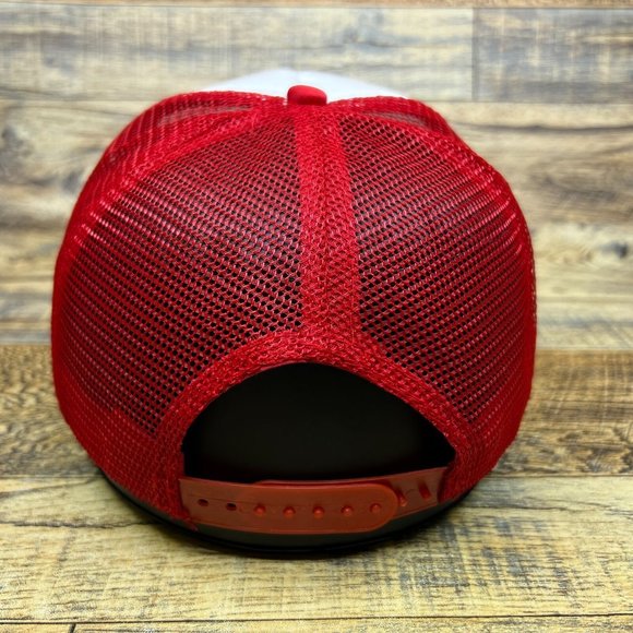 Defunct MAD Magazine Mens Trucker Hat Red Snapback Vintage Logo Baseball Cap - Picture 5 of 8